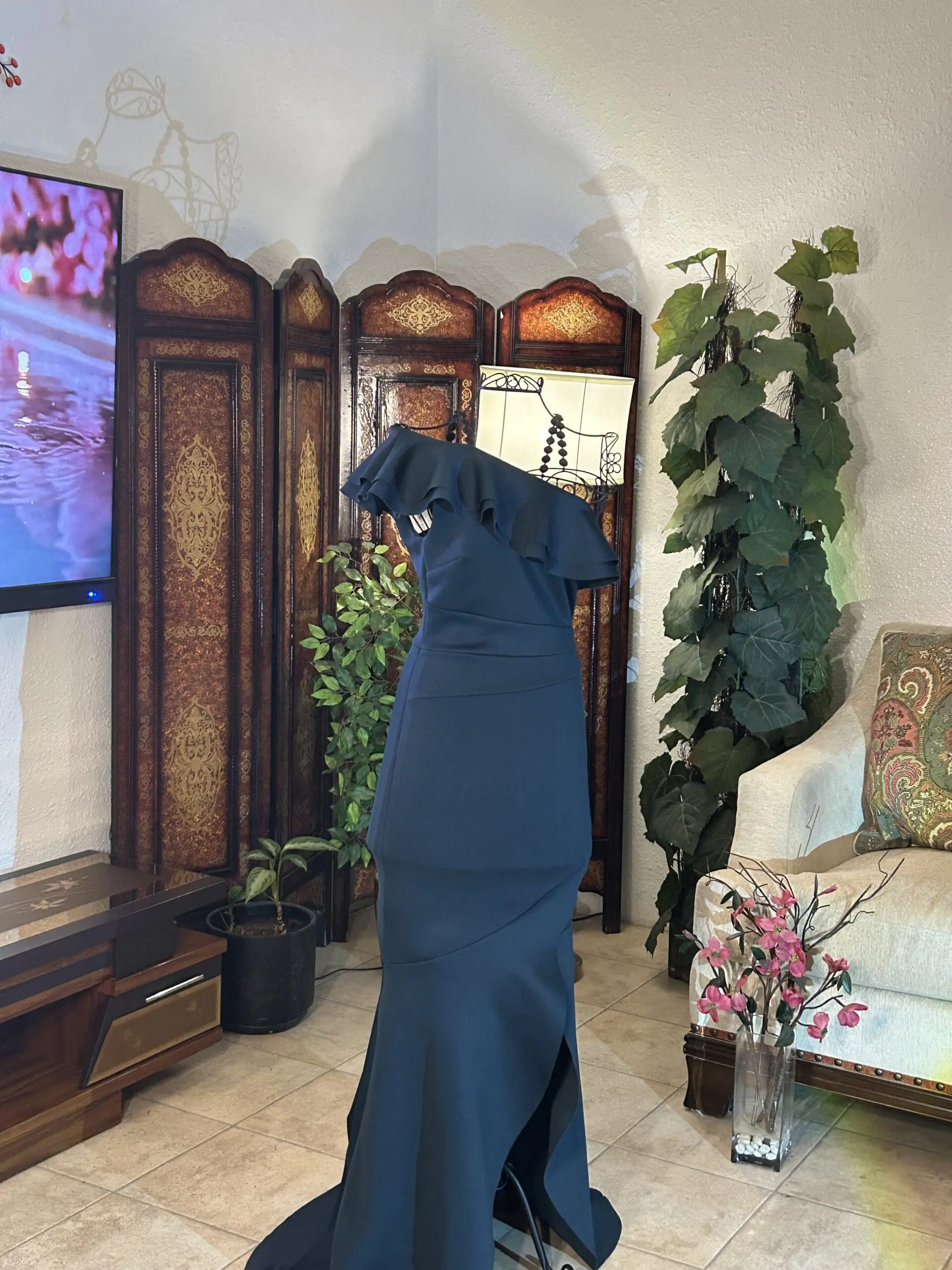 فستان مناسبات أخضر