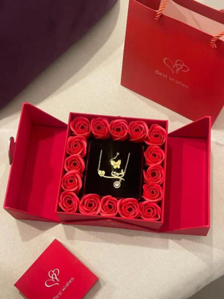 طقم مجوهرات نسائي بناتي فاخر بكس الفخامه لإطلالة مميزة