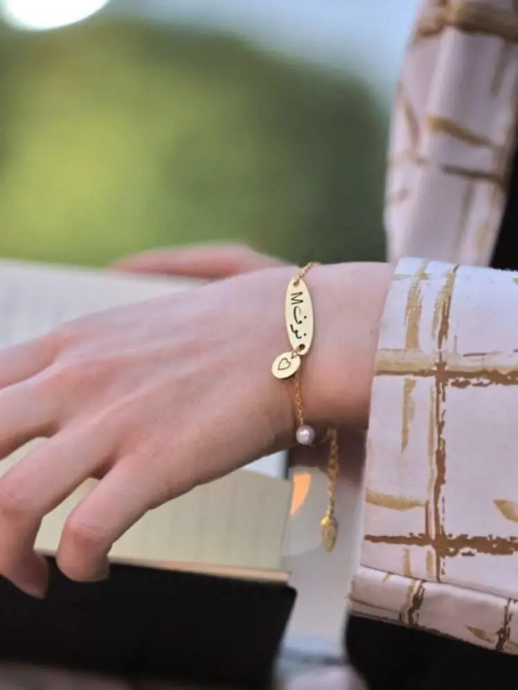 اسواره وخاتم بالاسم مع قلب💛 ولؤلؤة ذهبية