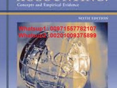 مدرسManagerial Accounting فى السعودية 009717782107