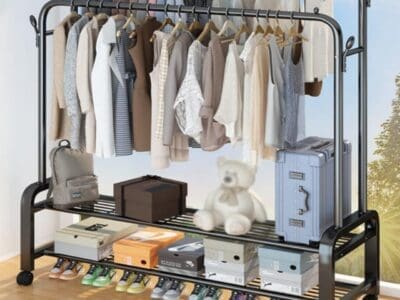 **ستاند ملابس معدني مزدوج للبيع