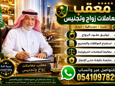 🇸🇦 معقب الزواج والتجنيس | تصاريح وموافقات وإنجاز المعاملات الرسمية ⚖
