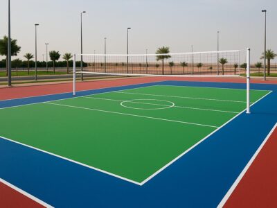 تركيب ملاعب عشب صناعي وارضيات مطاطيه وملاعب اكريليك بأفضل الأسعار