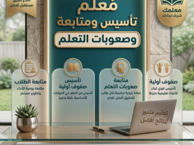 معلم تأسيس صفوف أولية ومتابعةوصعوبات تعلم