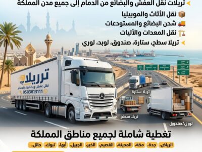 تريلا نقل بالدمام 0503613111 تريلات توصيل عفش بضائع خارج الدمام